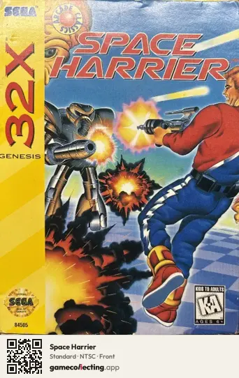 Space Harrier Sega 32X, NTSC box front