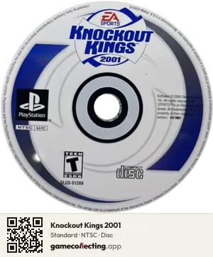 Knockout Kings 2001 PlayStation, NTSC disc