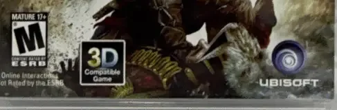 Assassin's Creed III, the ESRB box on its front
