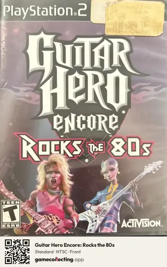 Guitar Hero Encore: Rocks the 80s PlayStation 2, NTSC box front