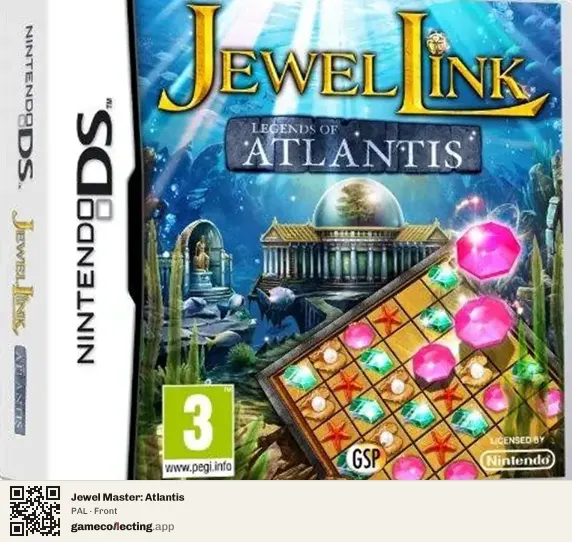 Jewel Master: Atlantis Nintendo DS, PAL box front
