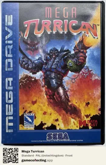 Mega Turrican Sega Mega Drive / Genesis, United Kingdom box front