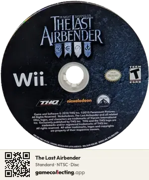 The Last Airbender Nintendo Wii, NTSC disc