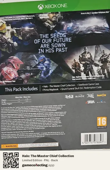 Halo: The Master Chief Collection Xbox One, PAL box back