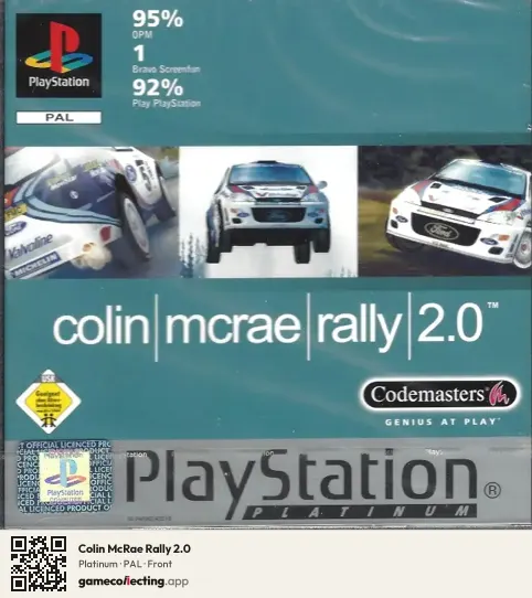 Colin McRae Rally 2.0 PlayStation, PAL box front