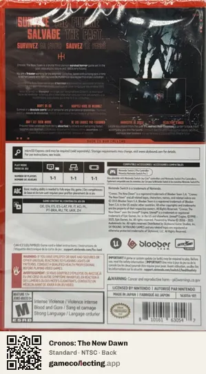 Cronos: The New Dawn Nintendo Switch 2, NTSC box back