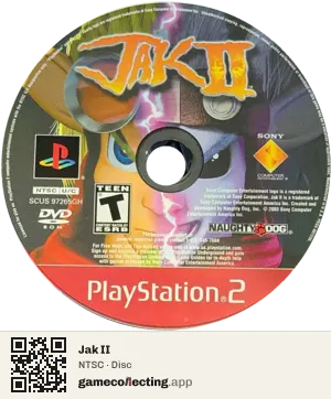 Jak II PlayStation 2, NTSC disc