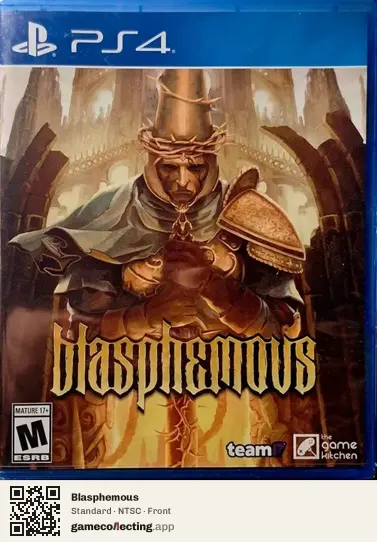Blasphemous PlayStation 4, NTSC box front