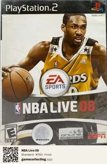 NBA Live 08 PlayStation 2, NTSC box front