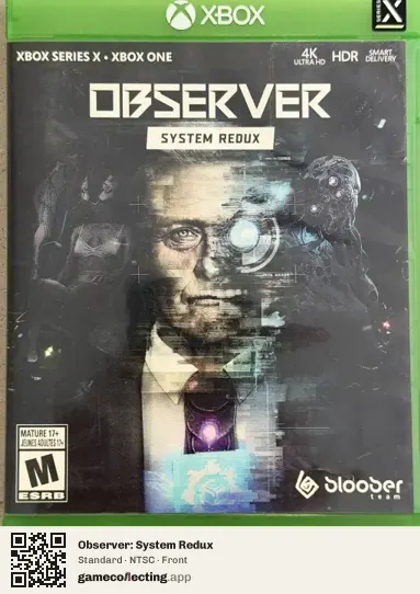 Observer: System Redux Xbox Series X, NTSC box front