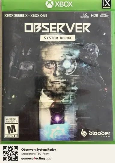 Observer: System Redux Xbox Series X, NTSC box front