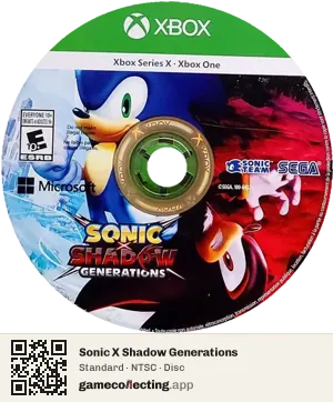 Sonic X Shadow Generations Xbox Series X, NTSC disc