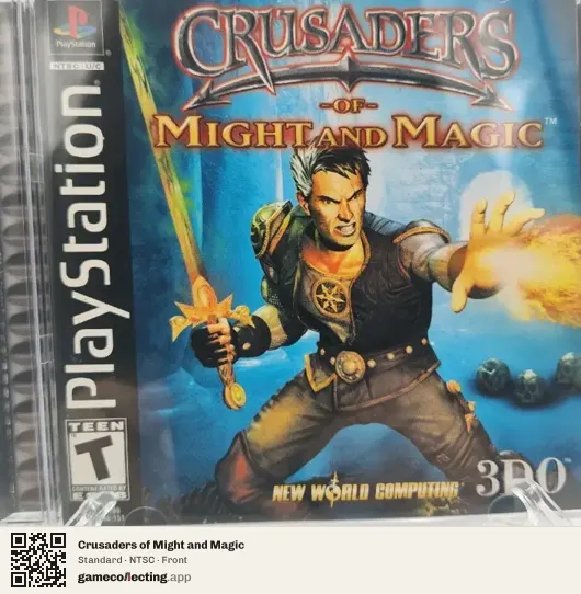 Crusaders of Might and Magic PlayStation, NTSC box front