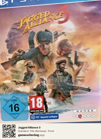 Jagged Alliance 3 PlayStation 4, Germany box front