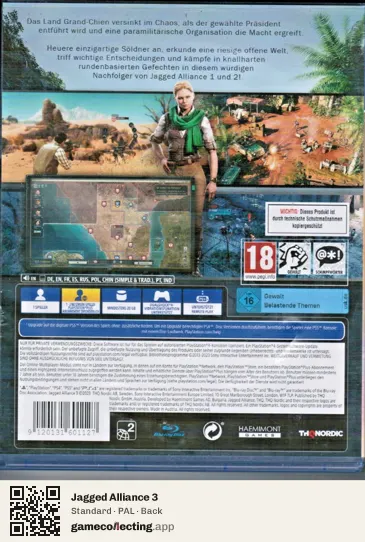 Jagged Alliance 3 PlayStation 4, PAL box back