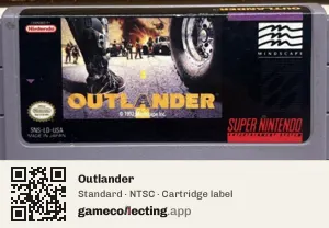 Outlander Super Nintendo Entertainment System, NTSC cartridge label