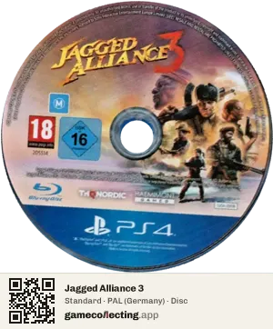 Jagged Alliance 3 PlayStation 4, PAL disc