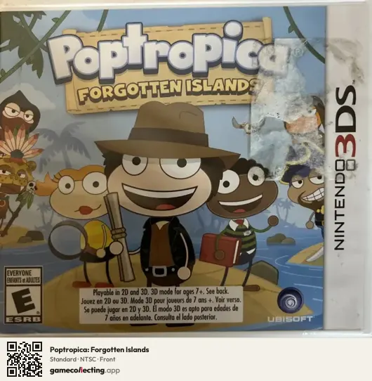 Poptropica: Forgotten Islands Nintendo 3DS, NTSC box front