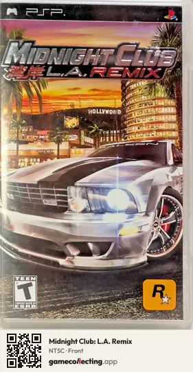 Midnight Club: L.A. Remix PlayStation Portable, NTSC box front