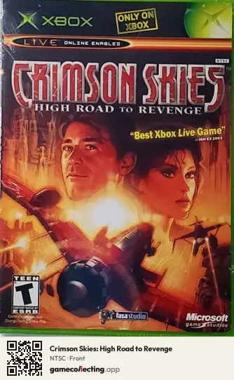 Crimson Skies: High Road to Revenge Xbox, NTSC box front