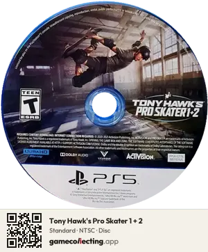 Tony Hawk's Pro Skater 1 + 2 PlayStation 5, NTSC disc