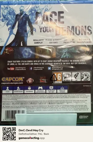 DmC: Devil May Cry PlayStation 4, PAL box back