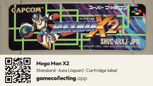 Mega Man X2 Super Nintendo Entertainment System, Asia cartridge label