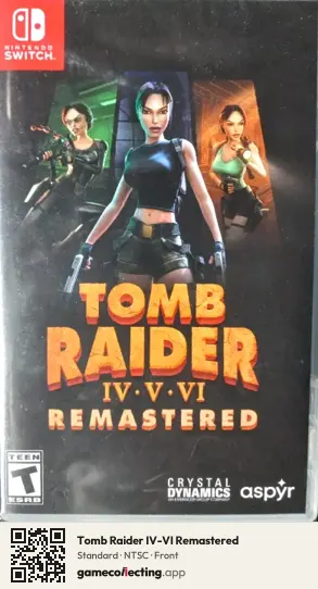 Tomb Raider IV-VI Remastered Nintendo Switch, NTSC box front