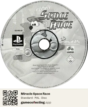 Miracle Space Race PlayStation, PAL disc