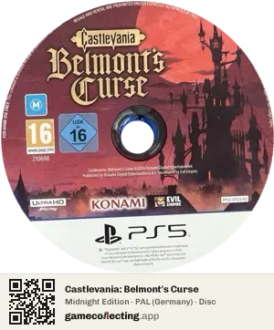 Castlevania: Belmont's Curse PlayStation 5, PAL disc