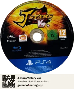 J-Stars Victory Vs+ PlayStation 4, PAL disc