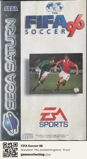 FIFA Soccer 96 Sega Saturn, United Kingdom box front