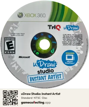 uDraw Studio: Instant Artist Xbox 360, NTSC disc