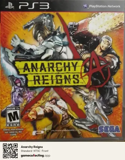 Anarchy Reigns PlayStation 3, NTSC box front