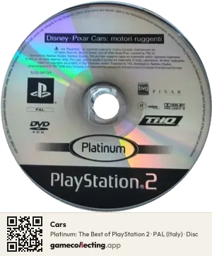 Cars PlayStation 2, PAL disc