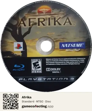 Afrika PlayStation 3, NTSC disc