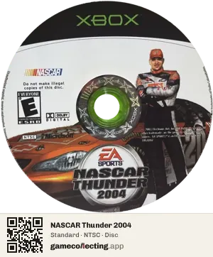 NASCAR Thunder 2004 Xbox, NTSC disc