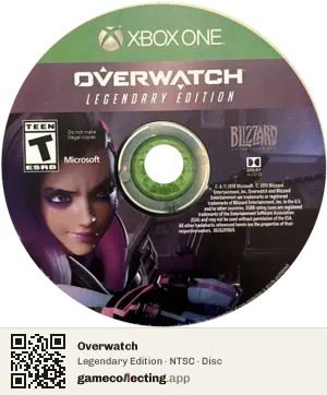 Overwatch Xbox One, NTSC disc