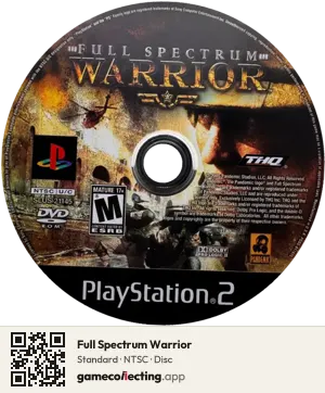 Full Spectrum Warrior PlayStation 2, NTSC disc