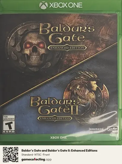 Baldur's Gate and Baldur's Gate II: Enhanced Editions Xbox One, NTSC box front