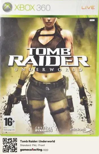 Tomb Raider: Underworld Xbox 360, PAL box front