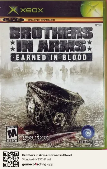 Brothers in Arms: Earned in Blood Xbox, NTSC box front