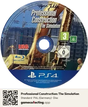 Professional Construction: The Simulation PlayStation 4, PAL disc