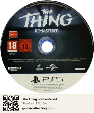 The Thing: Remastered PlayStation 5, PAL disc