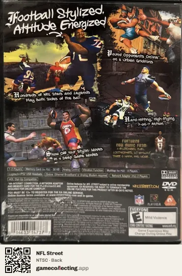 NFL Street PlayStation 2, NTSC box back