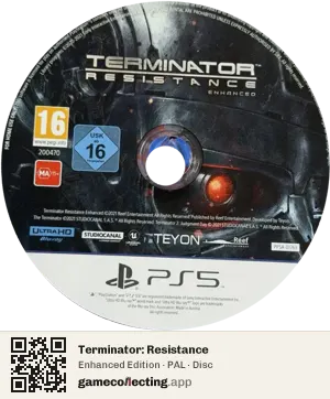 Terminator: Resistance PlayStation 5, PAL disc