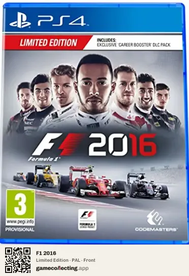 F1 2016 PlayStation 4, PAL box front