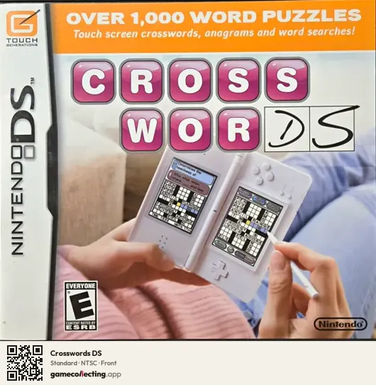 Crosswords DS Nintendo DS, NTSC box front