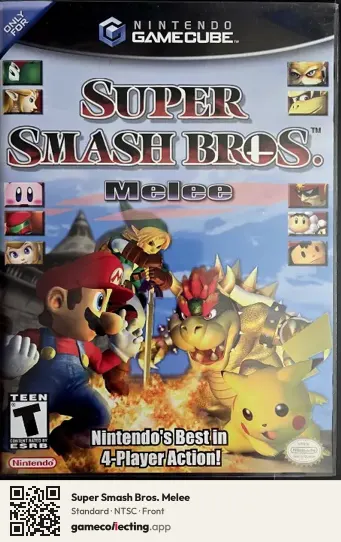 Super Smash Bros. Melee Nintendo GameCube, NTSC box front
