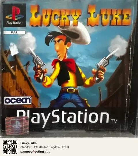 Lucky Luke PlayStation, United Kingdom box front